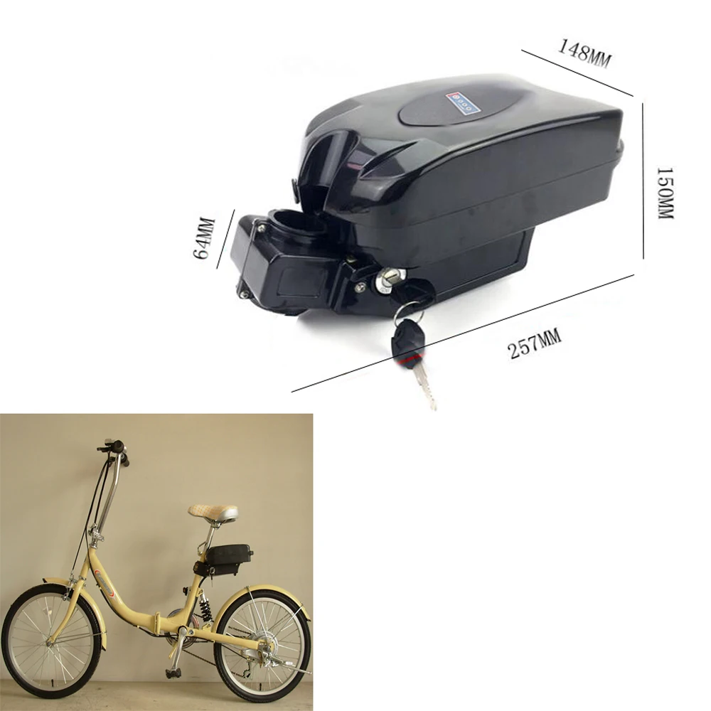 

36V 48V EBike Batteries Pack Case 60pcs 18650 Seat Post E-Bike Battery Case Lithium Battery Empty Box