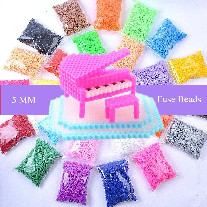 5 мм Hama Beads 3D головоломки игрушки 1000 шт./упак. 48 цветов Perler развивающие Craft для детей