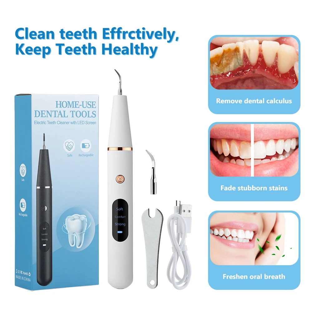 

Electric Sonic Dental Calculus Scaler Oral Irrigator Teeth Tartar Remover Plaque Stains Cleaner RemovaTeeth Whitening