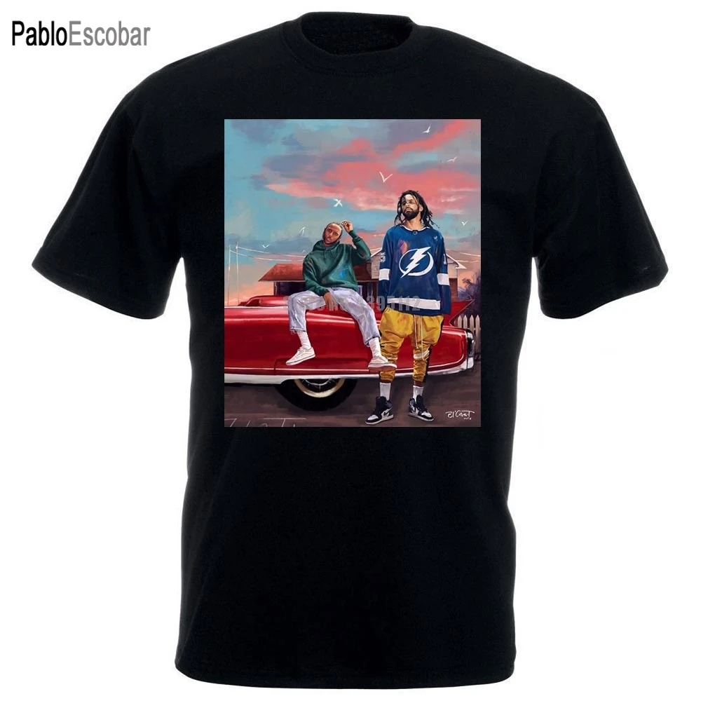 Футболка J Cole &amp Kendrick Lamar Мужская хлопковая рубашка черный брендовый Топ 4XL 5XL