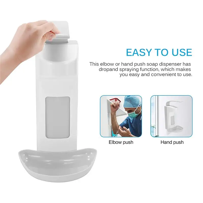 

500 ML Wall Soap Dispenser Press 2021 New Dispenser Disinfection Plastic Pump View Window For Car Bathroom Kitchen Space Saving