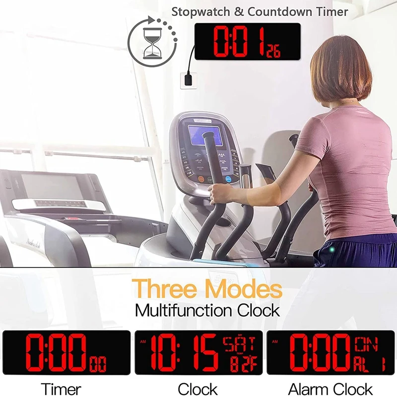 Большие цифровые настенные часы с пультом дистанционного управления 16 5 дюйма