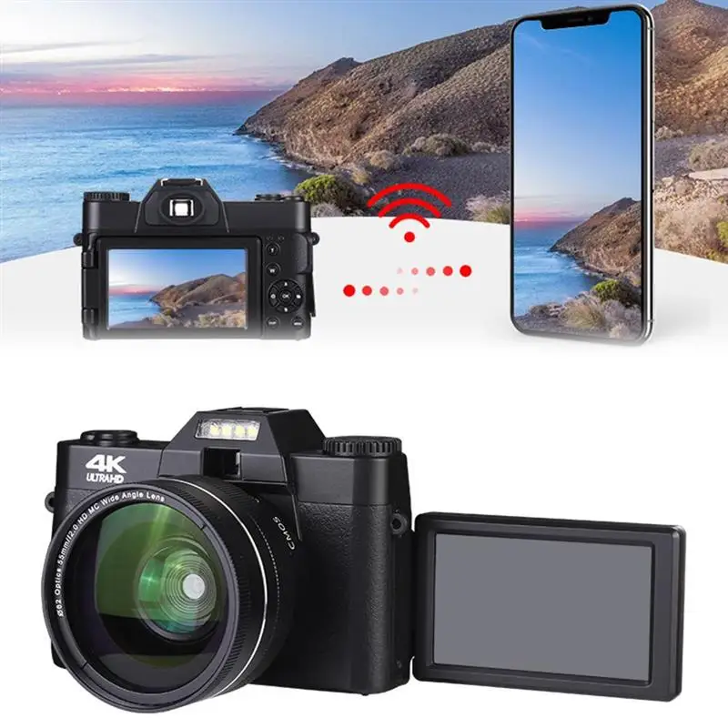 

Digitial Camera 4K Action Camera HD Screen 48MP Professional Video Recording Cameras Sport Cam For Home Travel For Beginner Teen