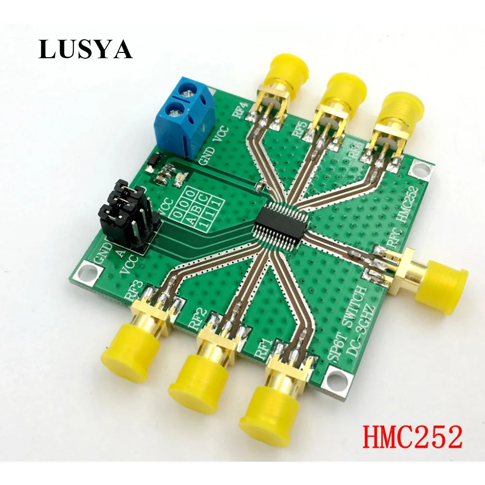 Lusya HMC252 DC 3GHz RF неотражающий SP6T переключатель 3V 5V для кабельного телевидения/DBS MMDS