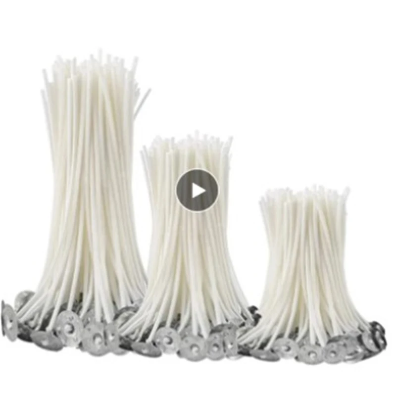100 шт./компл. свечи фитили бездымный воск сердечник из чистого хлопка 9/15/20 см