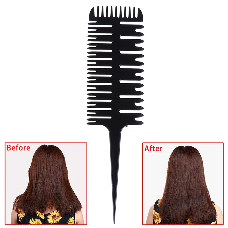 

Big Tooth Comb Barber Salon Hair Dyeing Tool Highlighting Comb Brush Salon Pro Fish Bone Design Comb Hair Dyeing Sectioning