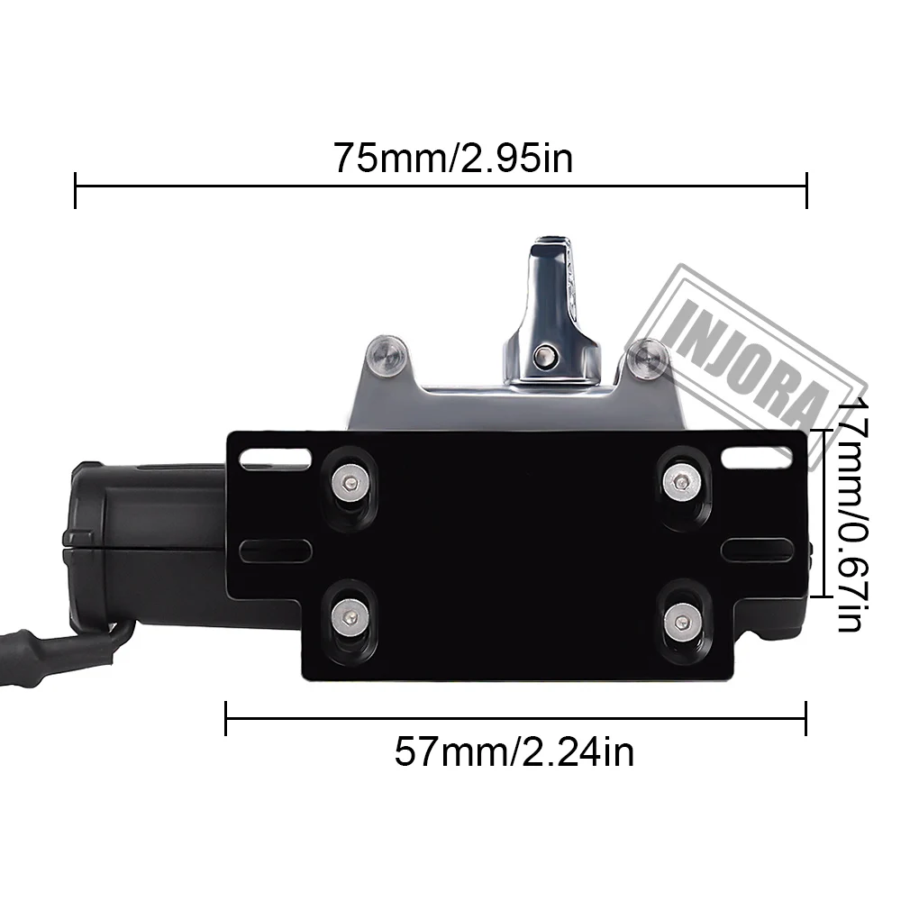 INJORA-Sistema de control remoto inal&aacute;mbrico para coche teledirigido, con cabrestante autom&aacute;tico de metal, 1:10, para Axial SCX10 90046, Traxxas TRX4, Redcat-4