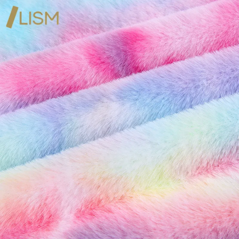 

LISM Rainbow Tie Dye Printing Jackets Joggers Zipper Long Sleeves Winter Faux Fleece Coat Streetwear Autumn Cropped Jackets