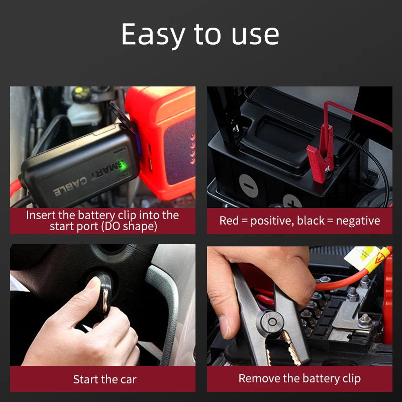 $307.20 Car Jump Starter 12000mah Starting Device Battery Booster for car Emergency Power Bank Portable For 3L/6L Car 12V Auto