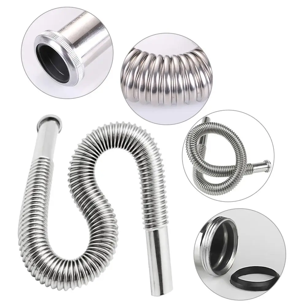 Телескопический слив из нержавеющей стали S образный шланг гофрированный