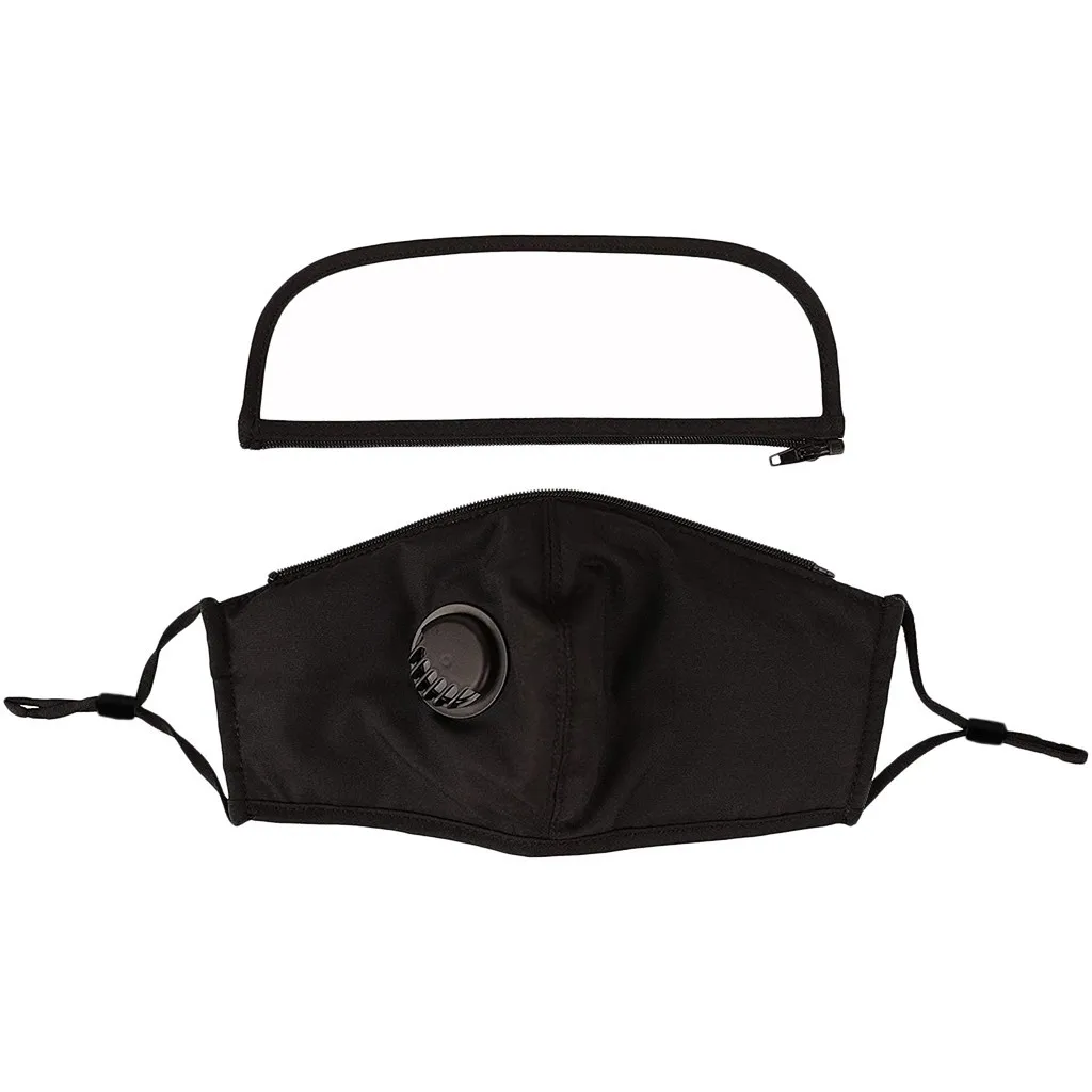 

Facial Adult Washable Reusable Face Mask With Filter And Detachable Eye Shield Protective Washable Mask Breathing