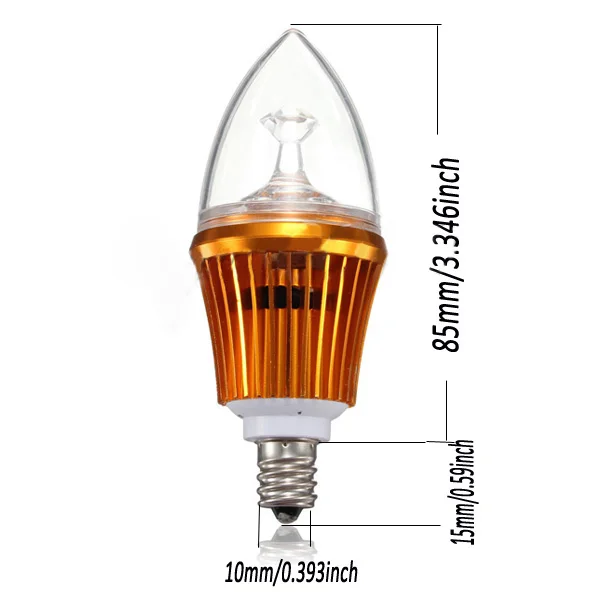 

Promotion! 10X Candelabra E12 6W Power LED Chandelier Candle Light Bulb Lamp 40W 85-265V