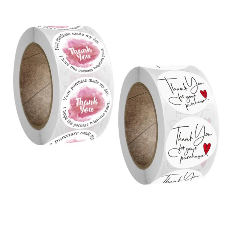 

500PCS Love Labels Thank You Sticker Sealing Rose Red Paper Stickers Stationery & Office Supply Decoration Scrapbooking