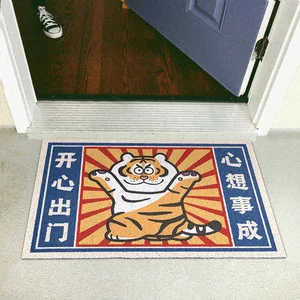 cctm doormat carpet home cute tiger pvc silk loop floor entrance mats carpet living room bedroom bathroom non slip door mats free global shipping