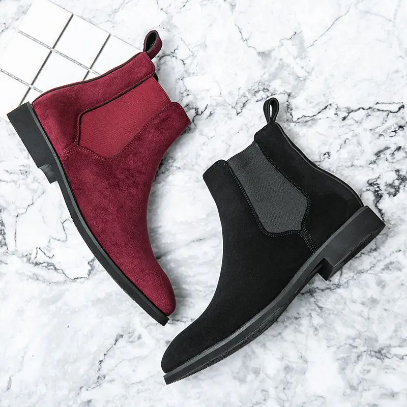 

Botines Ankle Fashion Men Shoes 2021 New Comfortable faux suede Chelsea Boots Bottes De Chelsea мужские сапоги Outdoors KN4922