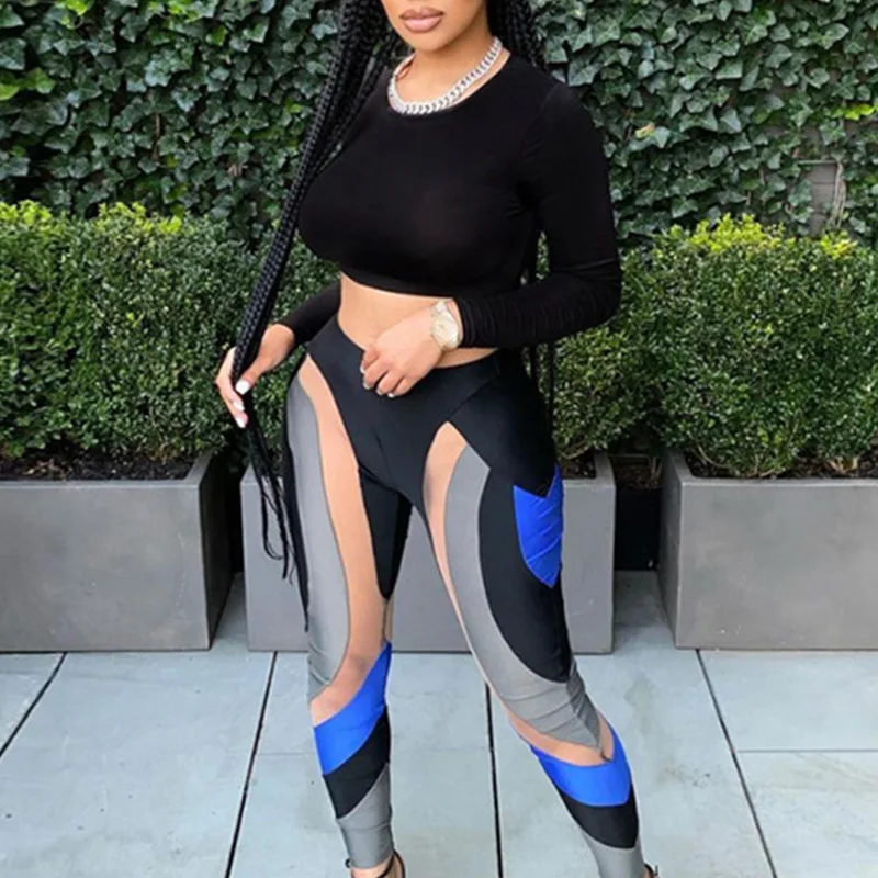 

Print Seamless Leggings Women Mesh Patchwork Autumn Winter Pencil Pants High Waist Body-Shaping Elastic Trousers Female Clothing