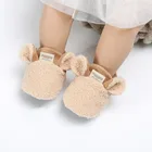 Детская зимняя обувь, Детская домашняя обувь для маленьких мальчиков и девочек, Симпатичные плюшевые утепленные кроличьи уши, теплая обувь для кроватки