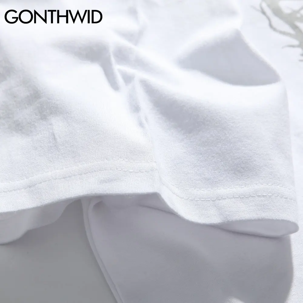 Футболка FPACE в стиле Харадзюку повседневная хлопковая рубашка с коротким рукавом