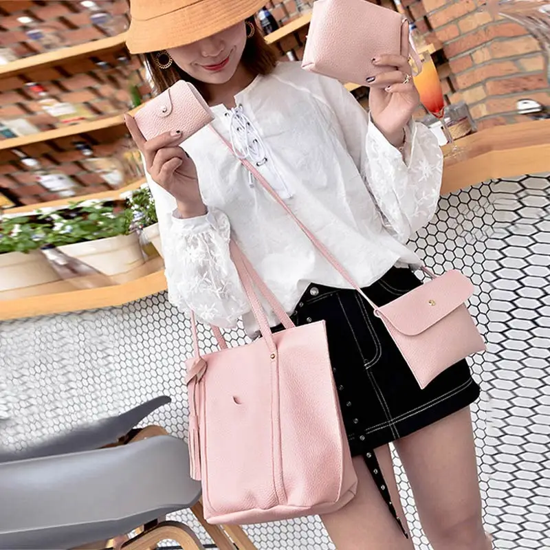 Женская сумка мессенджер из искусственной кожи тоут через плечо 4 шт. KA BEST