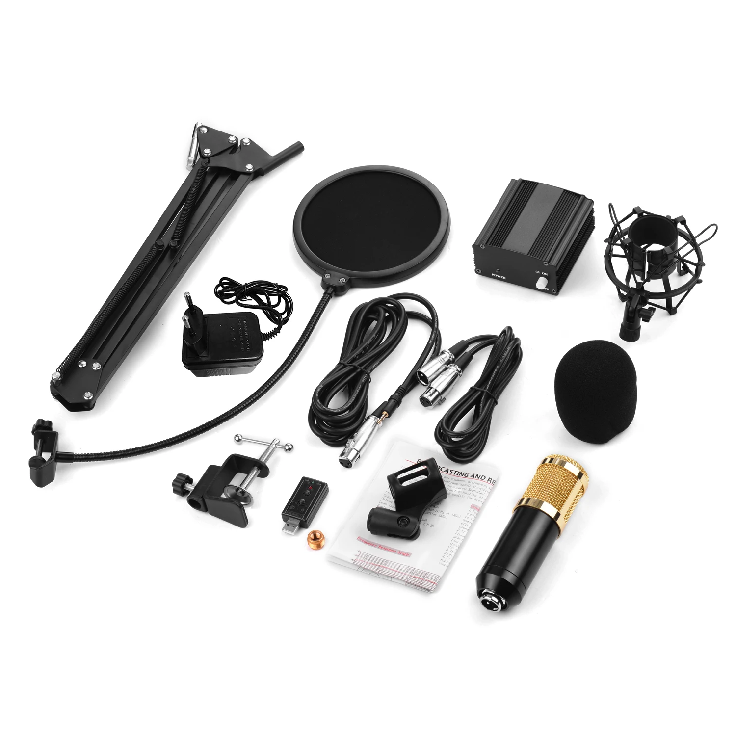 Комплект для конденсаторного микрофона с противоударным держателем