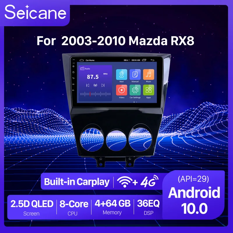 Мультимедийный плеер Seicane автомобильный радиоприемник на Android 10 0 2 Гб ОЗУ DSP QLED