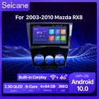 Мультимедийный плеер Seicane, автомобильный радиоприемник на Android 10,0, 2 Гб ОЗУ, DSP, QLED, GPS-навигация, для Mazda RX8 2003-2010, с поддержкой камеры 360