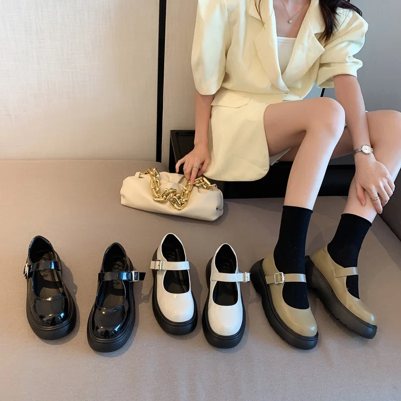 

2021 New Fashion Brand Lolita Round Toe Shoes Cute Mary Janes Pumps Platform Wedges Women Shoes Sweet Gothic Punk Woman Shoes
