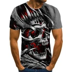 Мужская футболка с забавным 3D-принтом черепа, мужские футболки с принтом мрачного Жнеца, одежда в стиле панк для мальчика, летняя модная футболка большого размера, 2021