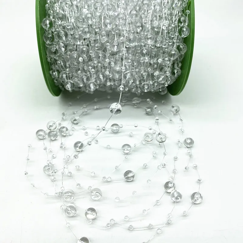 2 ярда 8 + 3 мм Рождественское украшение леска искусственные цветы цепочка с