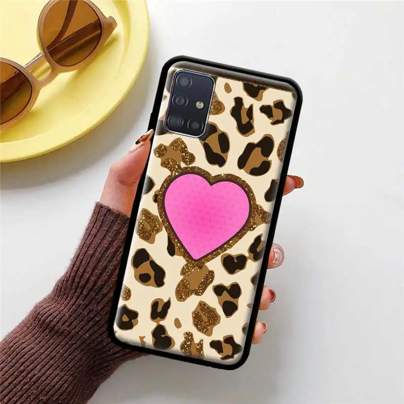 

Leopard Print Phone Case for Samsung Galaxy A50 A51 91 A71 A70 A40 A30 A21s A20 A10e A01 A7 2018 Silicone Cover Coque Shell Bag