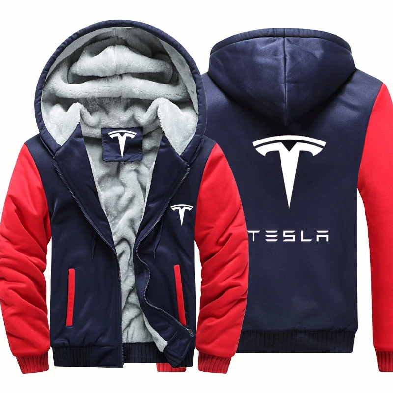 

Fashion Zipper Cardigan Tesla Car Logo Casual Loose Long Sleeve Comfortable Men the New Brand Tops Harajuku Style Fast Delivery
