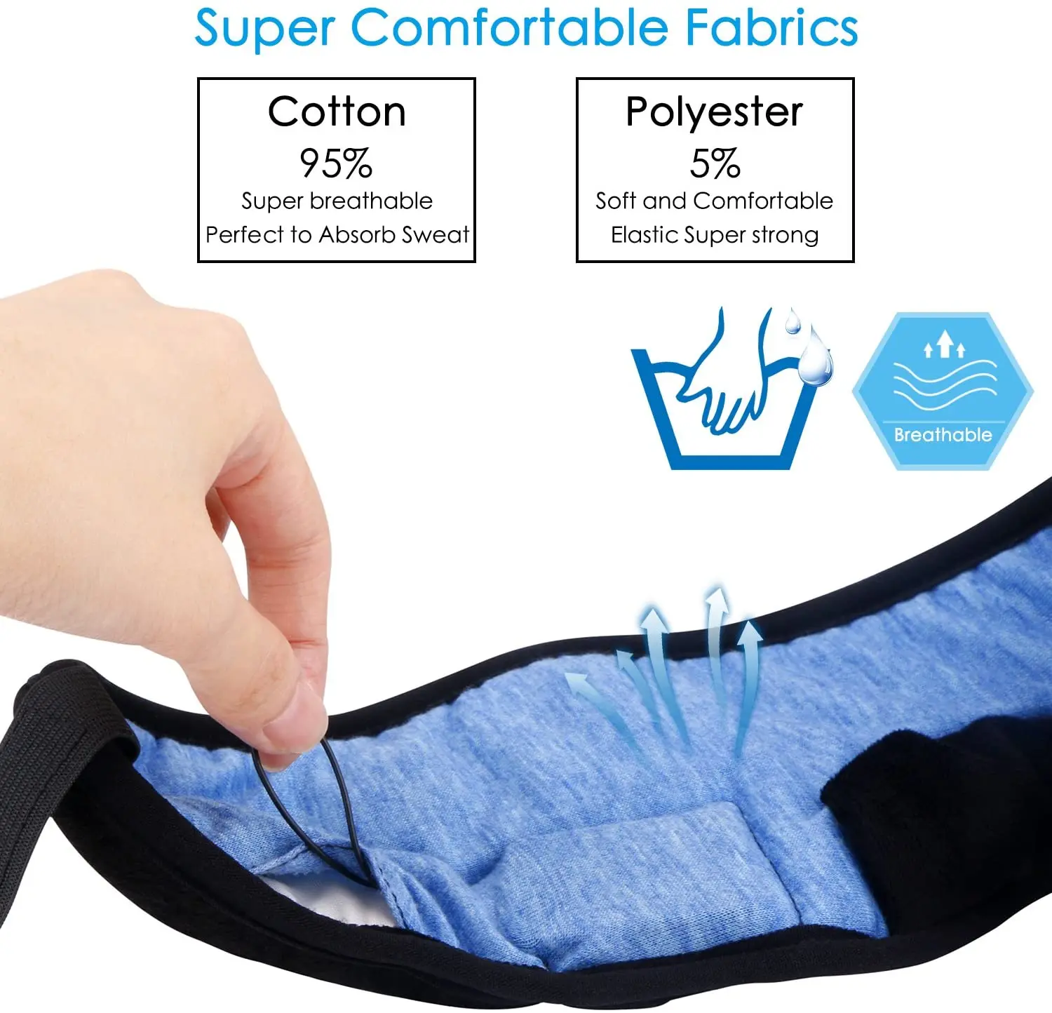 Моющиеся наушники Bluetooth 5 0 маска для глаз Беспроводная музыкальная дорожная сна |