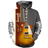 newest love guitar long sleeve pullover 3d full printing men autumn hoodie unisex casual zipper hoodies streetwear tracksuits