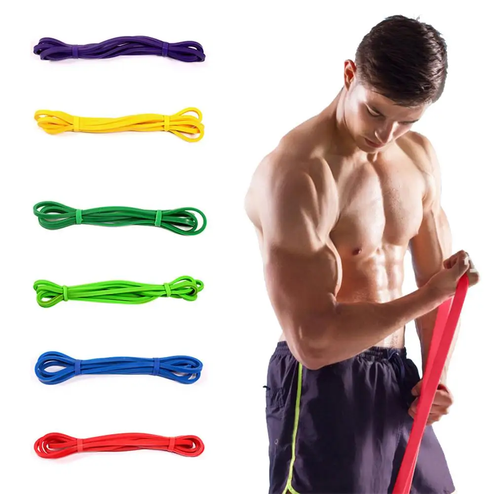 

2.08m Elastic Bands For Fitness Crossfit Resistance Latex Band Body Weightlifting Powerlifting Pull Up Workout Pilates Equipment