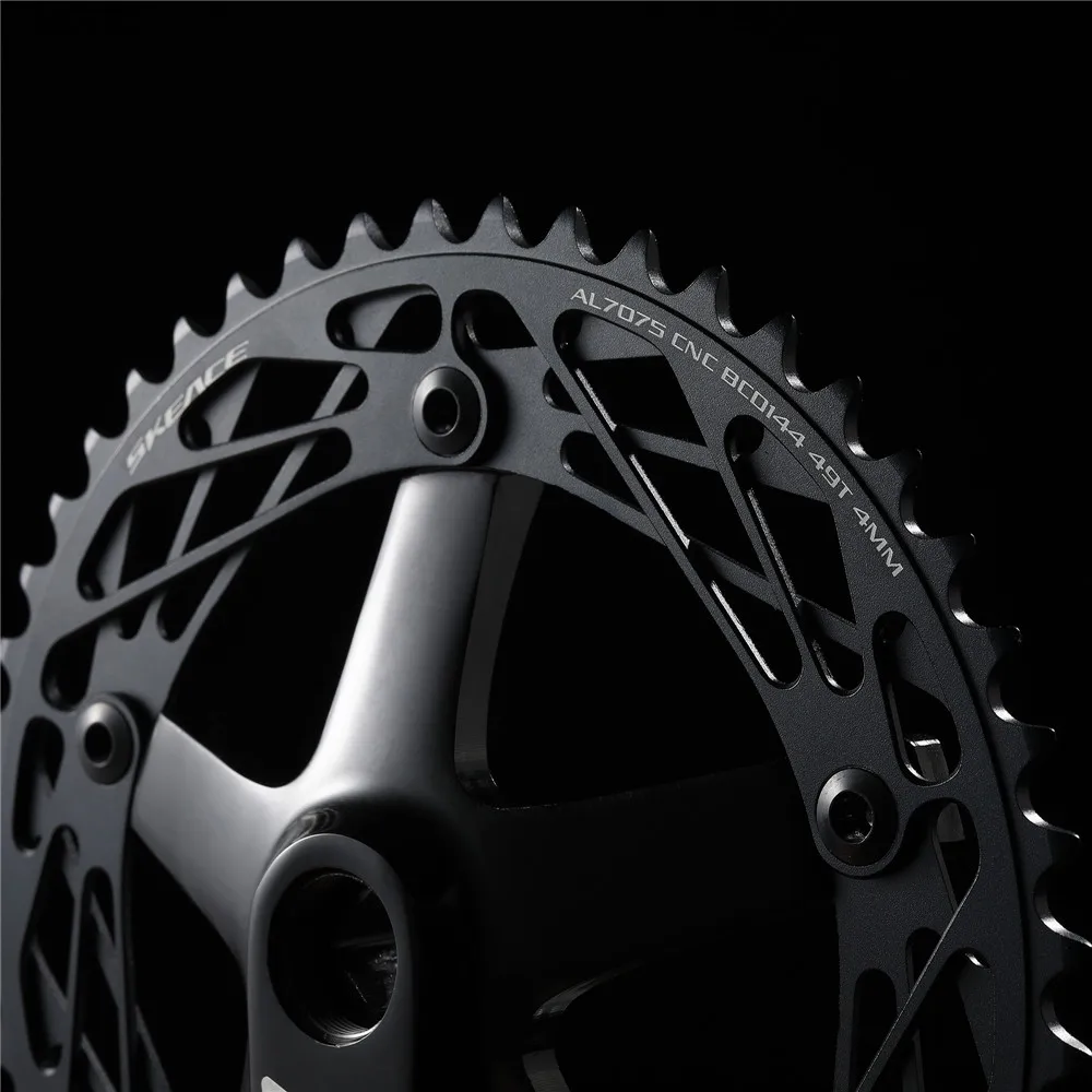 

Fixed Gear Bike Crank 49t Crankset Track Fixed Crank Fixie Bicycle Parts Square Hole 165mm BCD 144mm Bicycle Pieces