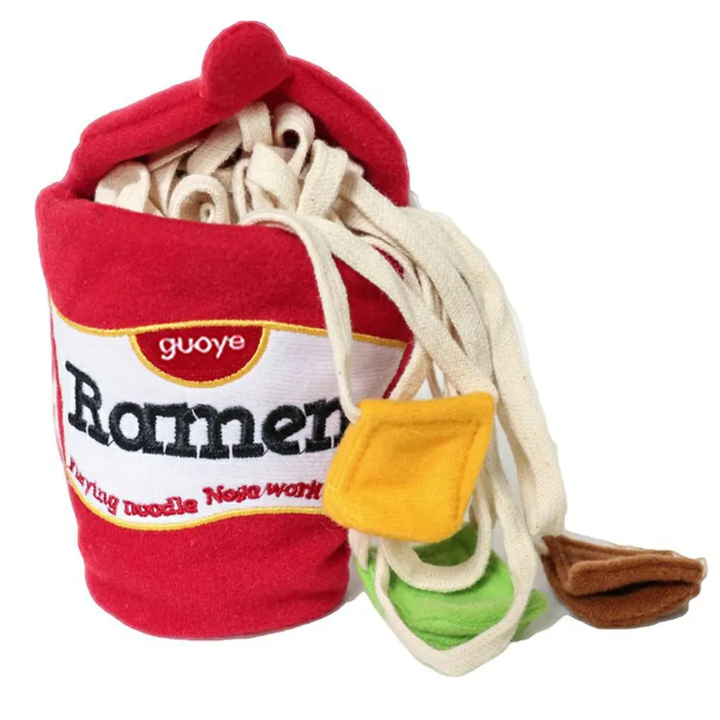 

Ramen Shape Pet Sniff Toy Training Smell Toys Pet Supplies Interactive Washable Fun Sniff Toys Pet PlushToy Sniffing IQ Toy