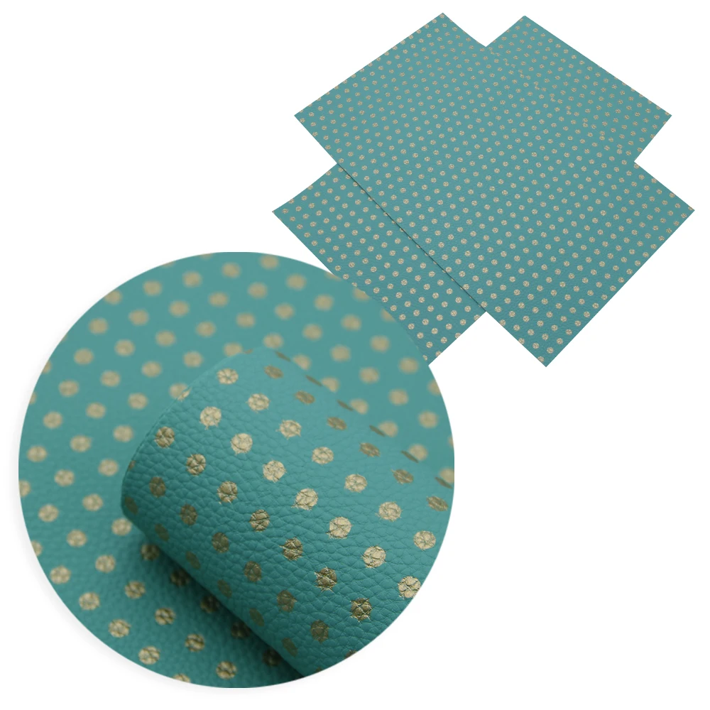 Давид аксессуары 20*33 см Золотой горошек личи искусственная кожа ткань сделай сам