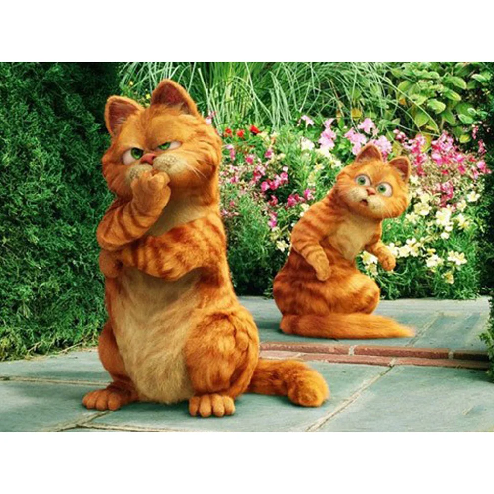 

Набор для вышивки крестиком, алмазная вышивка «сделай сам», желтовато-коричневый Кот, полноразмерная/круглая алмазная живопись, мозаика, до...