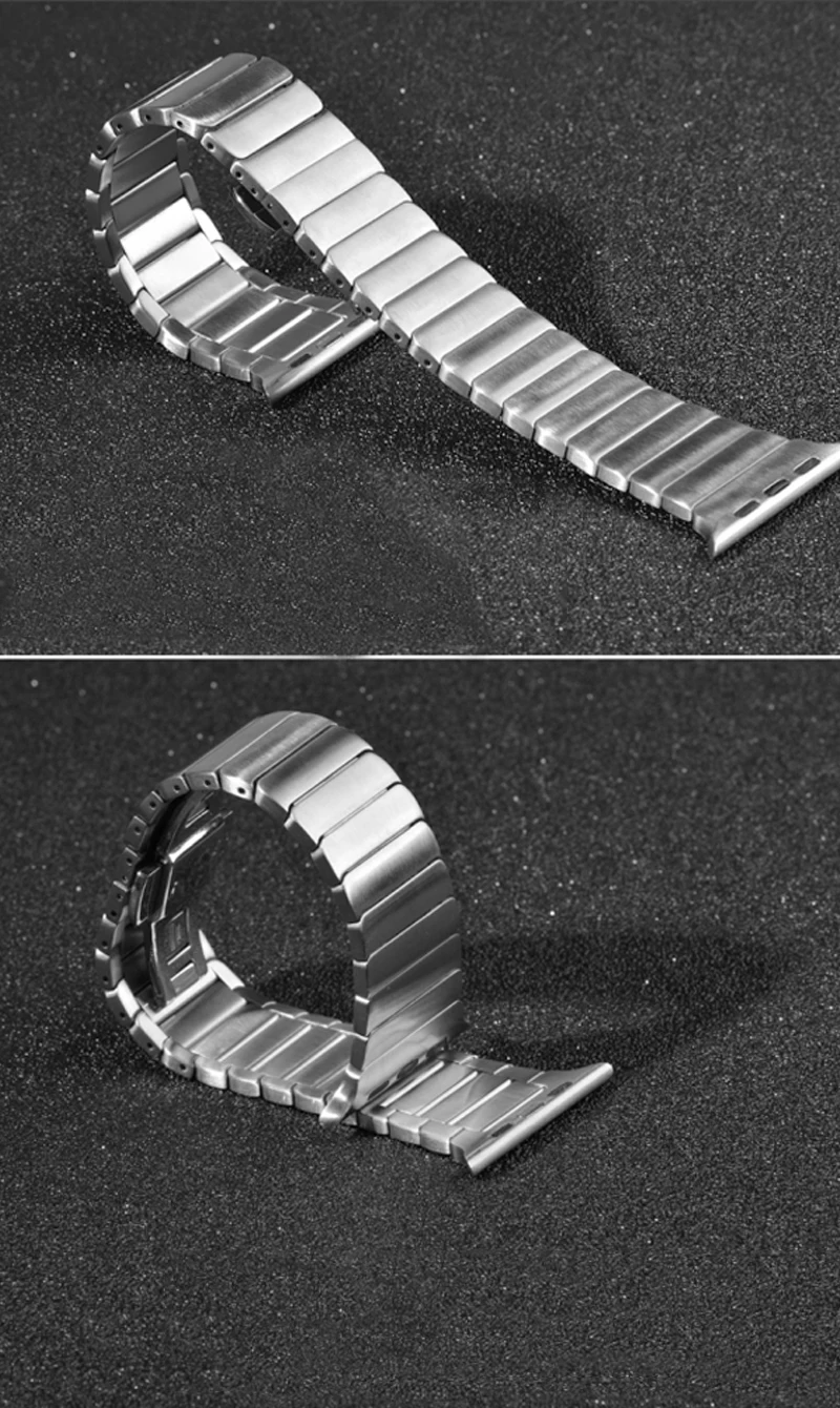 Ремешок из нержавеющей стали для Apple Watch band 5 4 44 мм 40 мм iWatch 3 2 band 42 мм/38 мм Бабочка Пряжка металлический браслет аксессуары