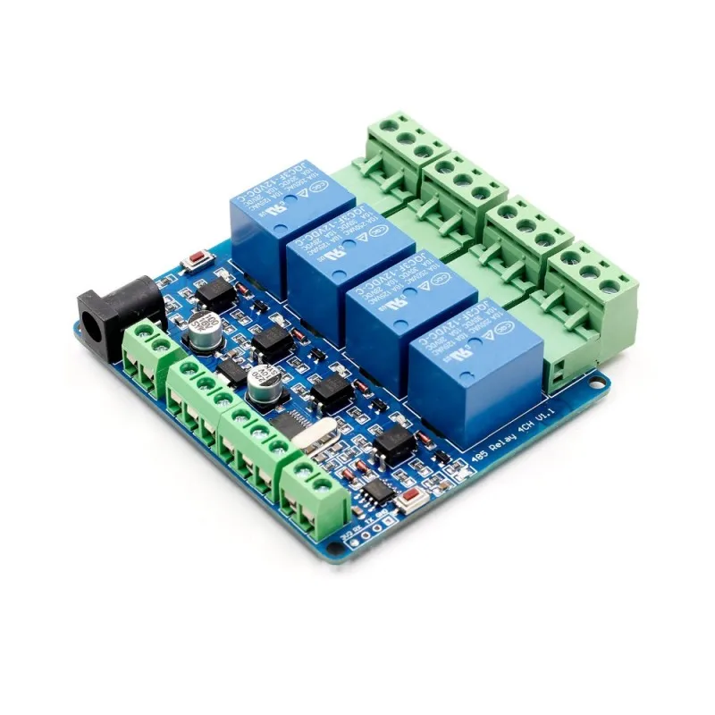 4 канальный релейный модуль Modbus система STM8S103 х дорожный вход 485 связь сделай