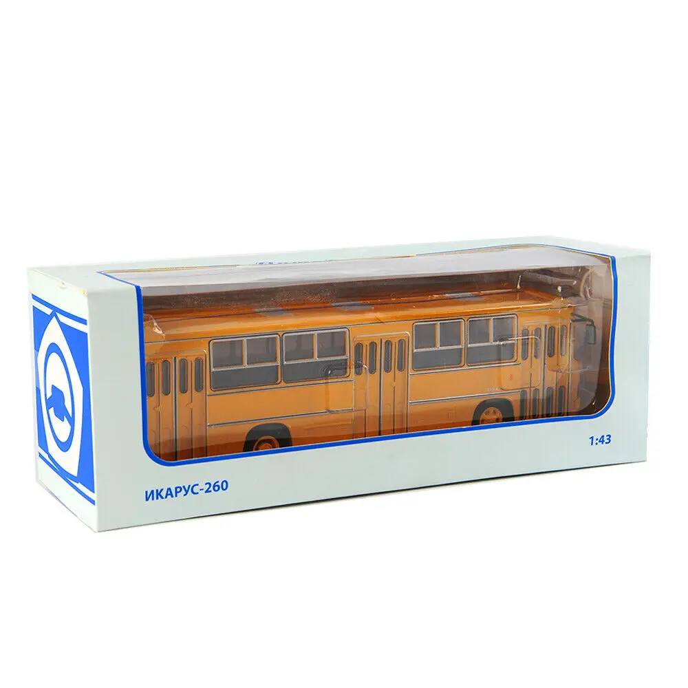 25 см 1/43 Россия Icarus автобус модель двухэтажный автомобиль советская игрушка Diecasttoys для детей IKARUS-260 Желтые Детские игрушки