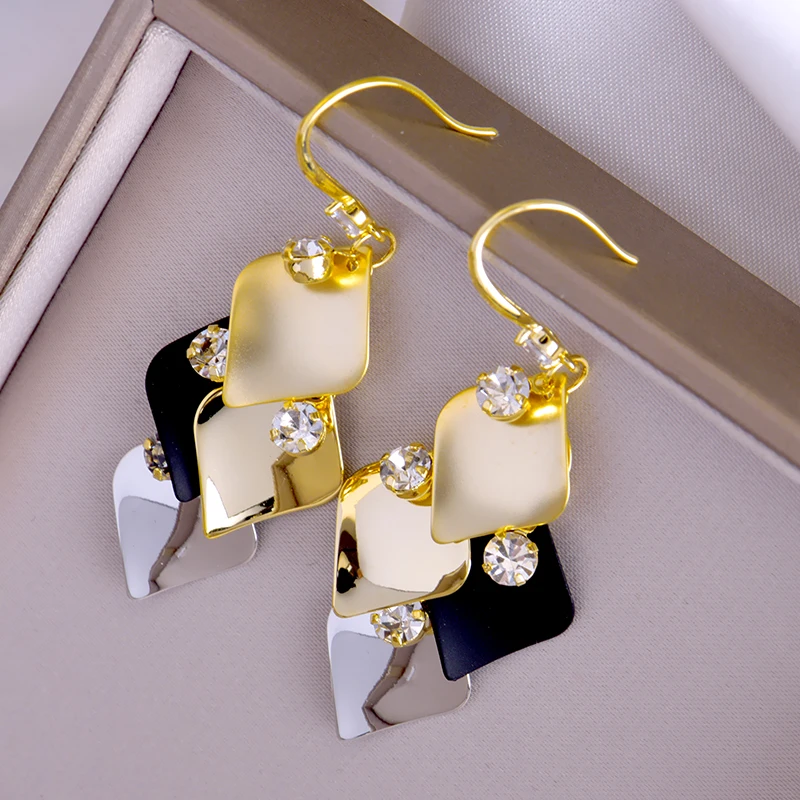 

fashion 925 Silver needle Retro Simplicity star moon Light luxury charm drop earring atmosphere for women gift jewelry