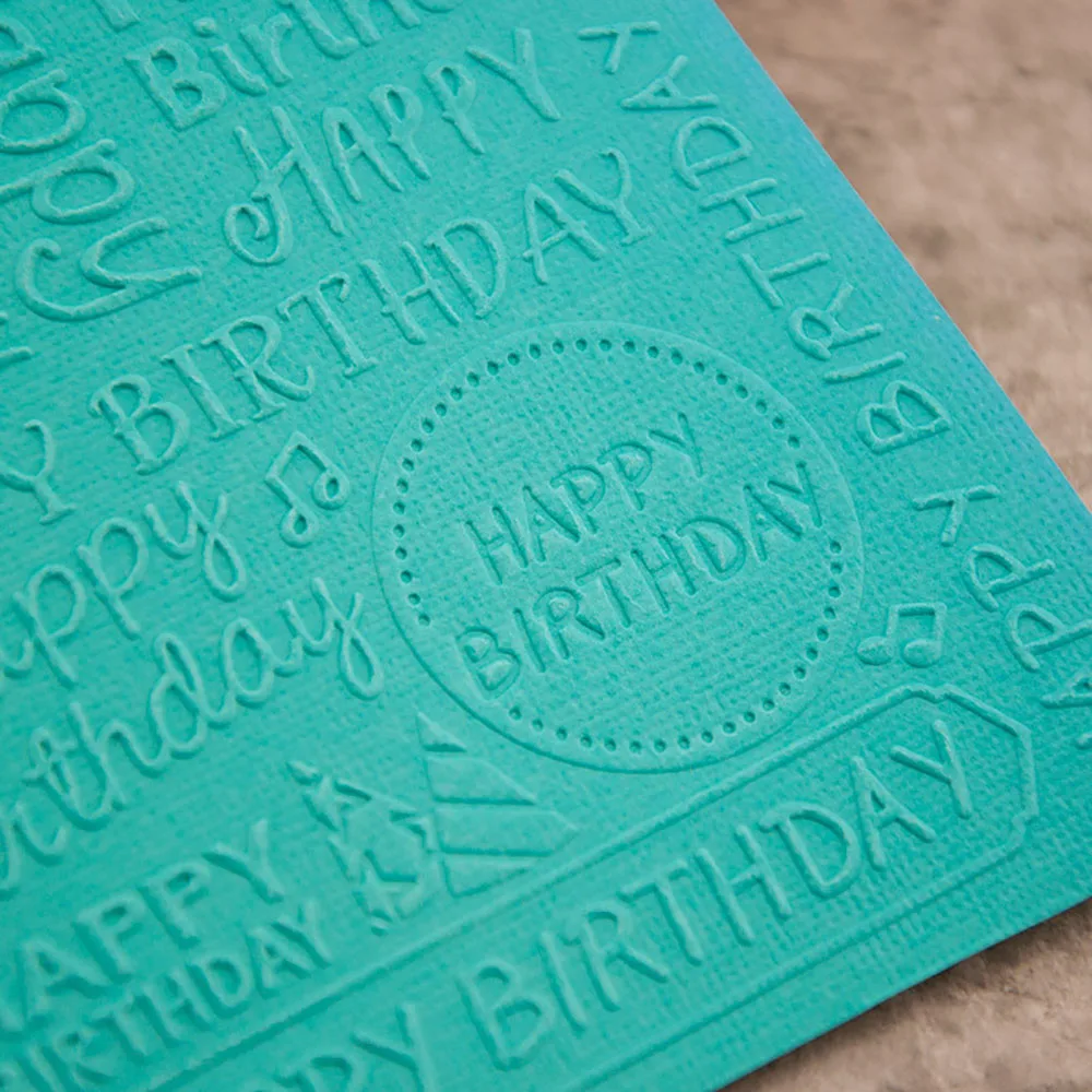 Plastic Happy Birthday Pattern Embossing Template DIY Creative Folders For Nail Art Printing Decoration | Дом и сад