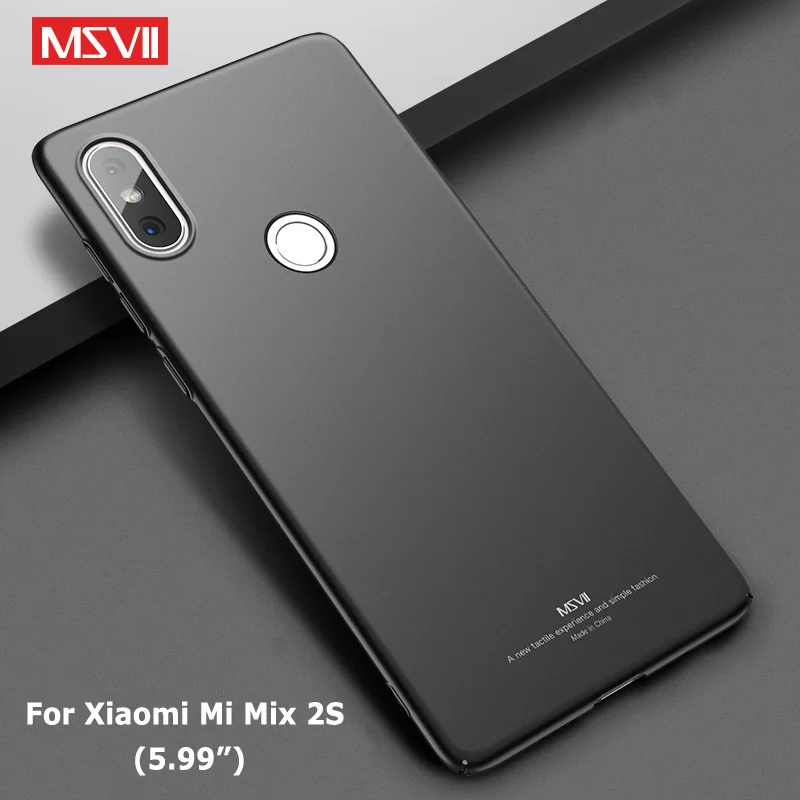 Simple black Для Xiaomi mi Mix 2 S Чехол Msvii Silm Матовые чехлы для Xiaomi mi Mix 2 S Чехол Xio mi x2 S PC чехол для Xiaomi mi x2S чехол - Цвет: Simple black