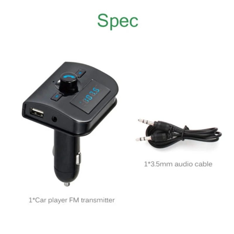 Автомобильный fm трансмиттер плеер с поддержкой USB TF MP3 LCD Bluetooth FM