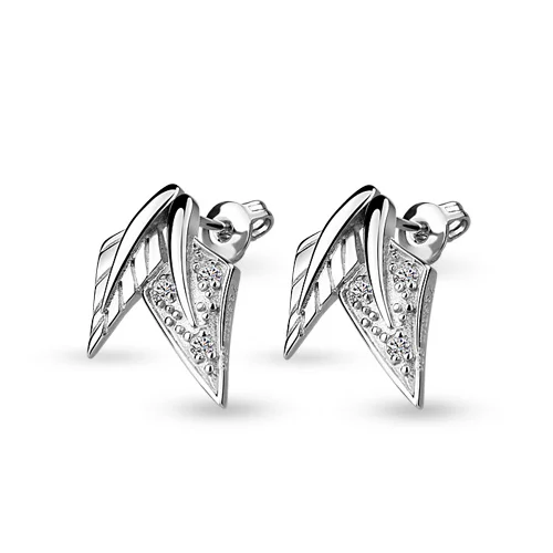 Cute Flower Leaf 925 silver stud earring for women trendy geometry zircon fashion Jewelry birthday gift | Украшения и аксессуары