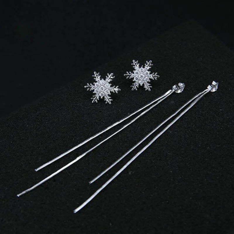 

SNCSDK 2020 trend Temperament long pendant female simple trendy Women's Stud earrings snowflake tassel Women earrings