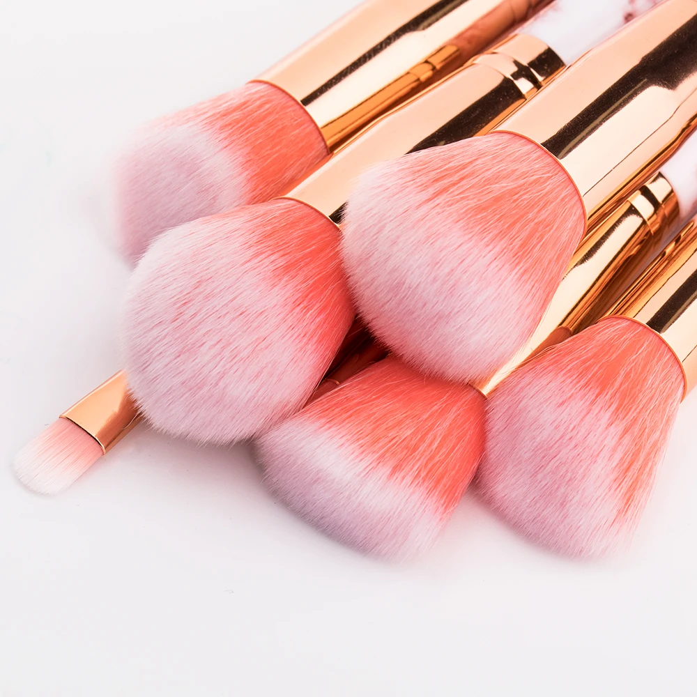 10pcs Marble Makeup Brushes kits Powder Foundation Eyeshadow Lip Eyeliner Blush Professional Makeup Brush Set Tools