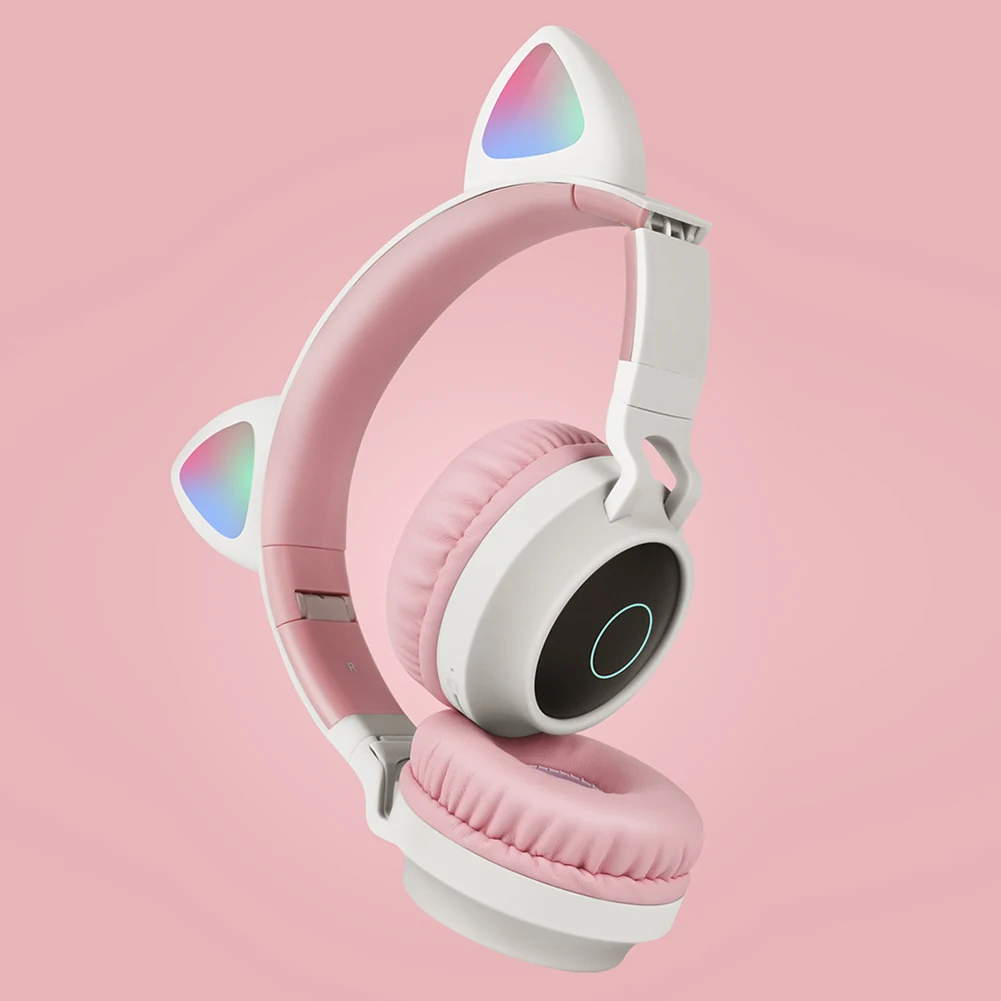 С милыми кошачьими ушками для девочек Bluetooth Беспроводной светодиодный
