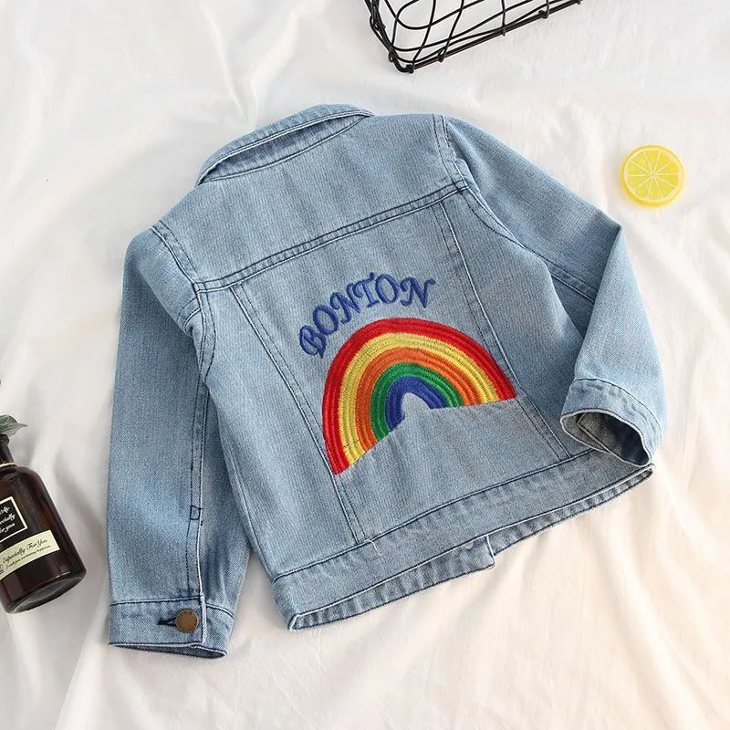 2019 милое джинсовое пальто для девочек на весну-осень детская одежда с героями